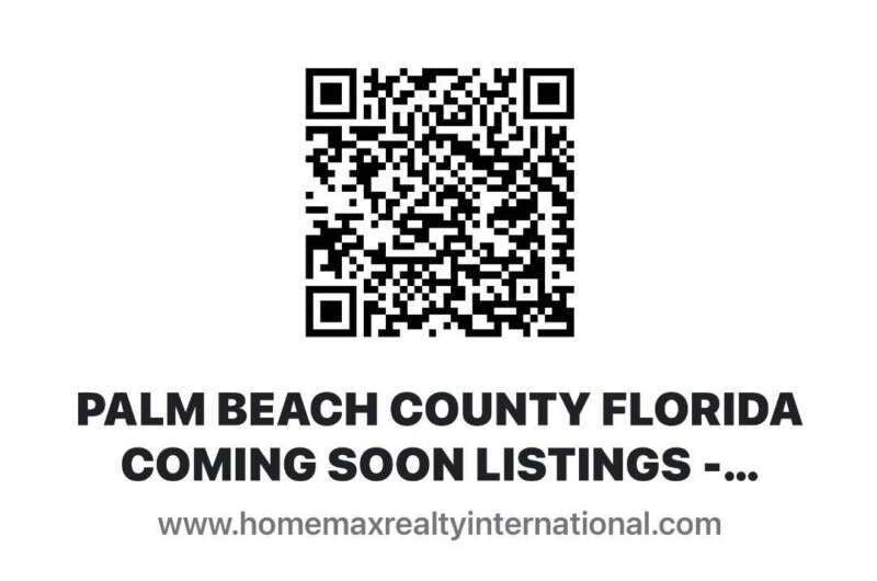 PALM BEACH COUNTY FLORIDA COMING SOON LISTINGS QR CODE